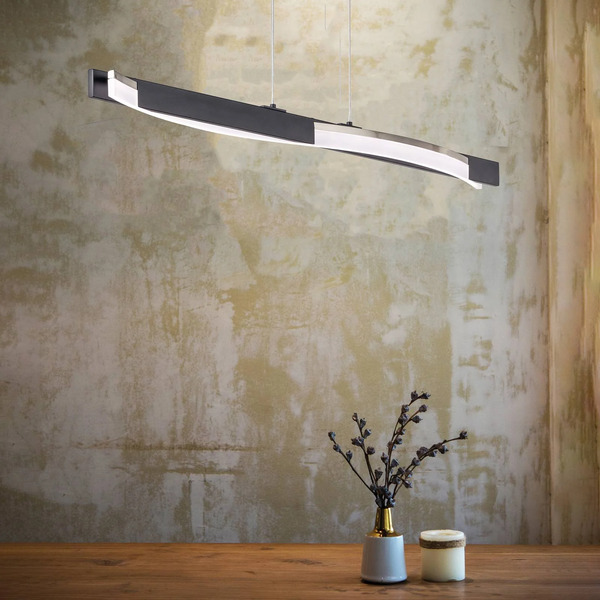  Fischer & Honsel Lampa Wisząca Led Bridge, Kolor Czarny/nikiel, Długość 95 Cm 