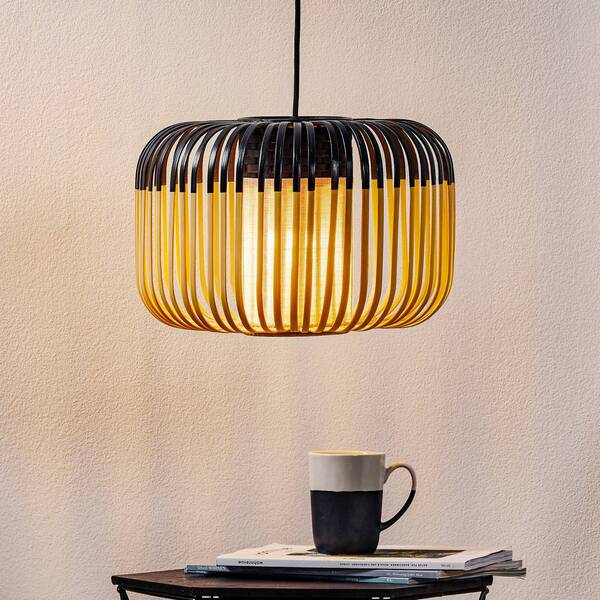  Forestier Lampa Wisząca Forestier Bamboo S, ø 35 Cm, Czarna 