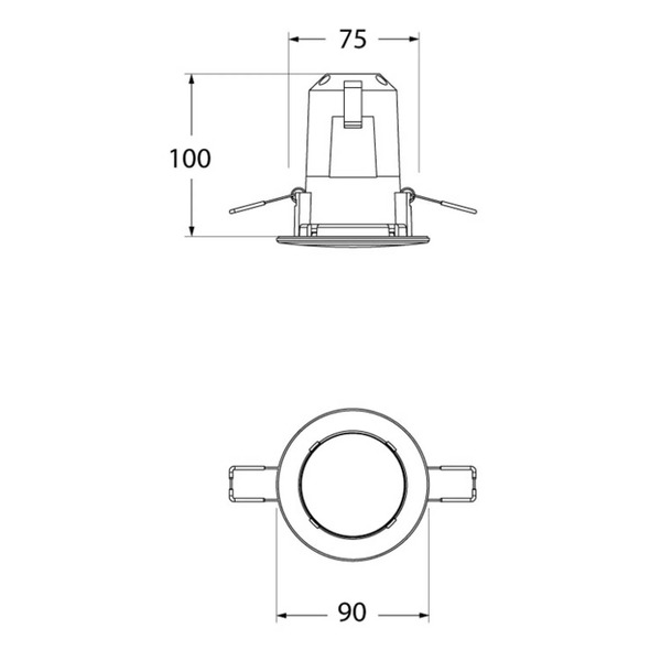  Fumagalli Downlight Led Teresa 90, Gu10, Cct, 6w, Czarny 