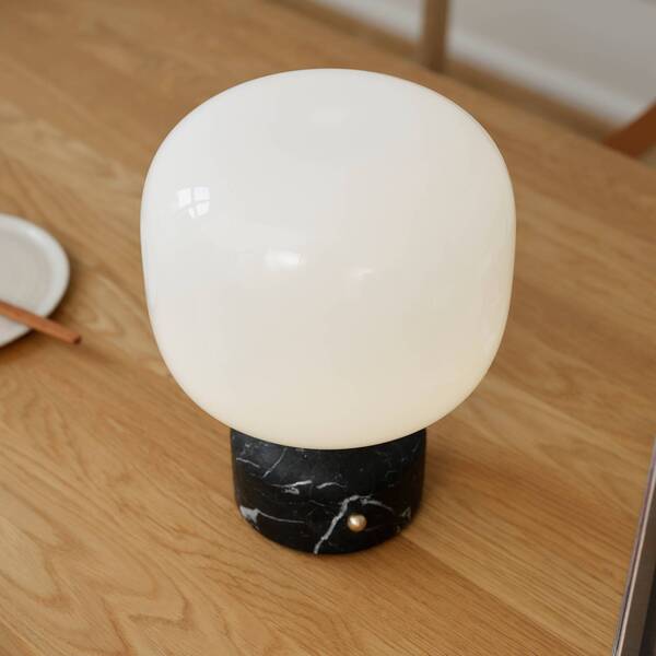  Gejst Gejst Lampa Stołowa Led Meemo, Czarny Marmur, Szkło, Usb 