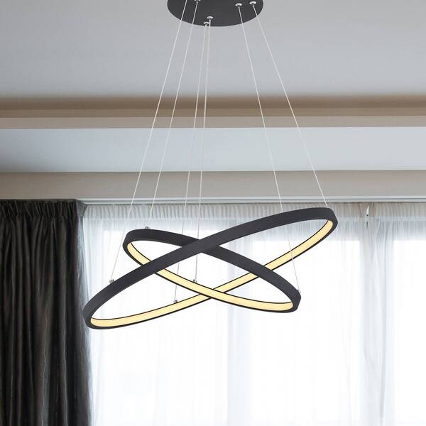  Globo Lampa Wisząca Led Ralph, 2-punktowa, Czarna 