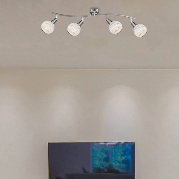  Globo Reflektor Sufitowy Elliott, Matowy Nikiel, Długość 70 Cm, Metal 