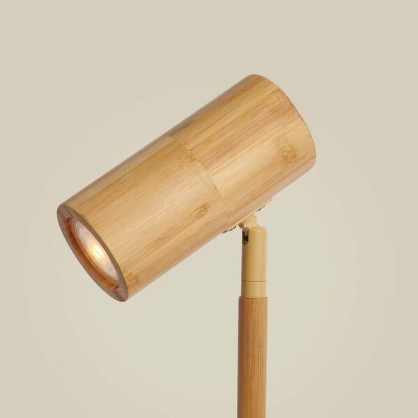  Good & Mojo Good & Mojo Lampa Podłogowa Java, Naturalna, Bambus, Wysokość 141 Cm, Gu10 