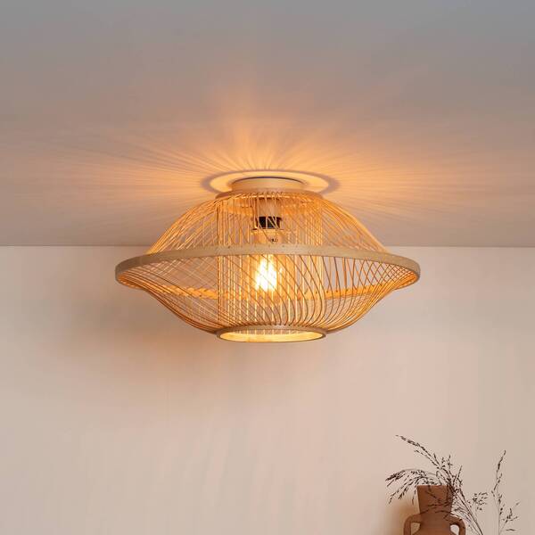  Good & Mojo Good & Mojo Lampa Sufitowa Maui, Naturalna, ø 50 Cm, Bambus, E27 
