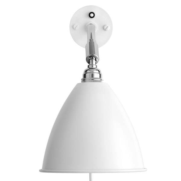  Gubi Kinkiet Gubi Bestlite Bl7, Biały/chrom, ø 16 Cm, E14 