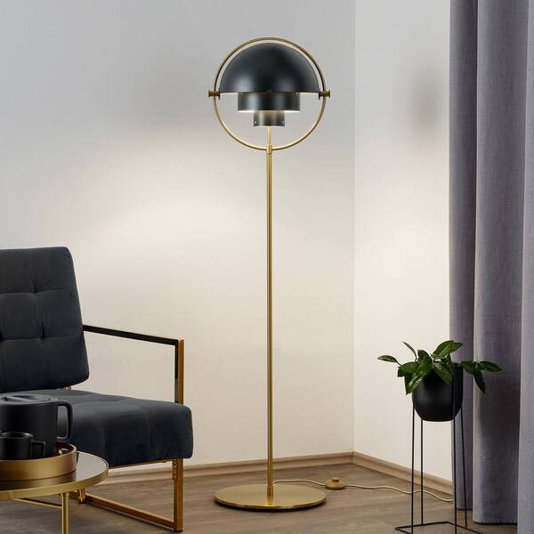  Gubi Lampa Stojąca Gubi Multi-lite, Wysokość 148 Cm, Mosiądz/czarny 