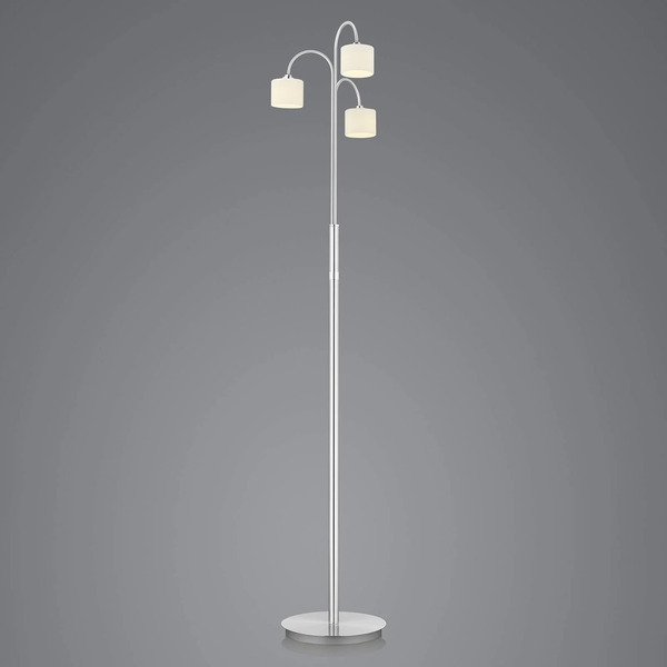  Hell Lampa Stojąca Led Mila, Nikiel/szkło Opalowe, 3-punktowa 