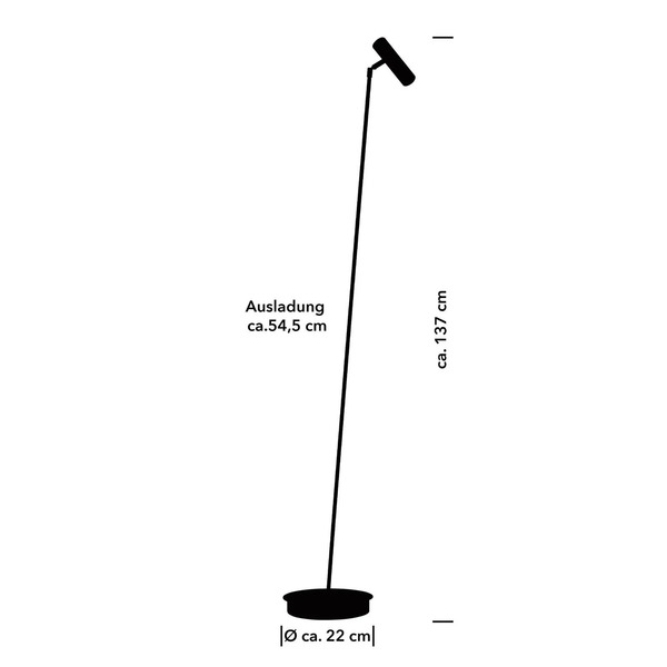  Hell Lampa Stojąca Led Tom Pro, Czarna, 1-punktowa, Cct, ściemniana 