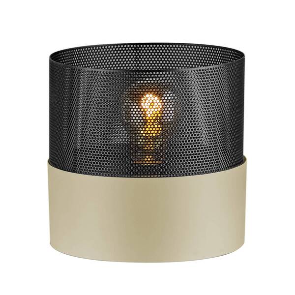  Hell Lampa Stołowa Mesh E27, 18 Cm, Piasek/czarna 