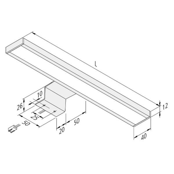  Hera Oprawa Meblowa Led Natynkowa Lugano 4000k, 90 Cm 