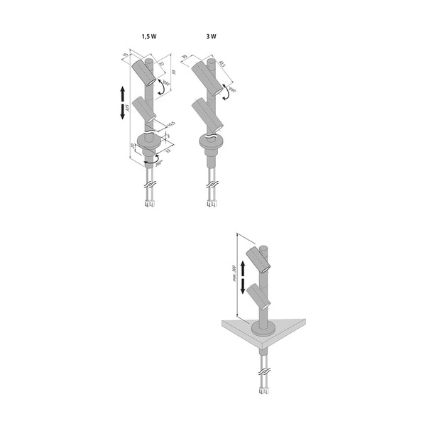  Hera Reflektor Led Duo Spot 2 X 3 W Aluminium 3 000 k 