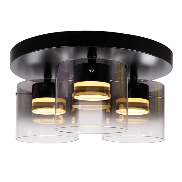  Highlight Lampa Sufitowa Led Salerno, 2 700 K, 3-pkt. Czarna 
