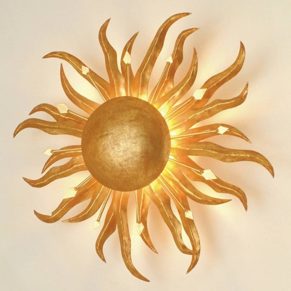  Holländer Fascynująca Lampa ścienna Sonne Gold 45 Cm 