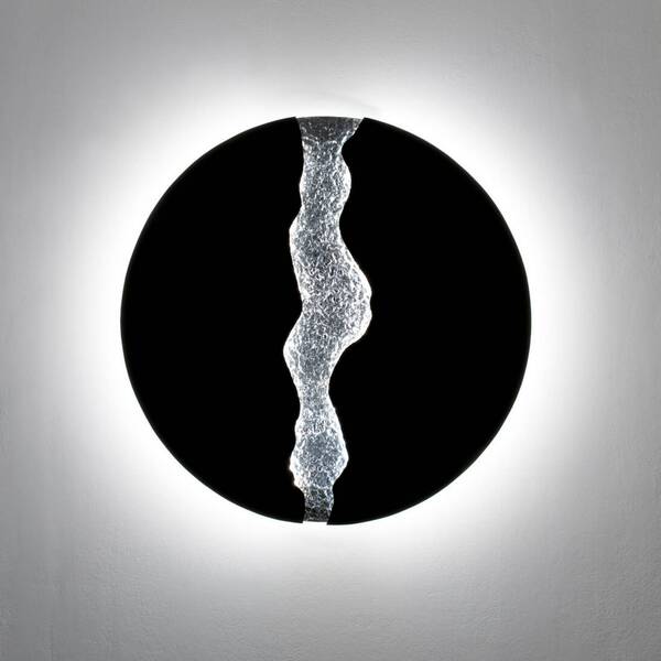  Holländer Kinkiet Led Lava, Czarny/srebrny, ø 80 Cm, Metalowy, ścienny, Sącemniany 