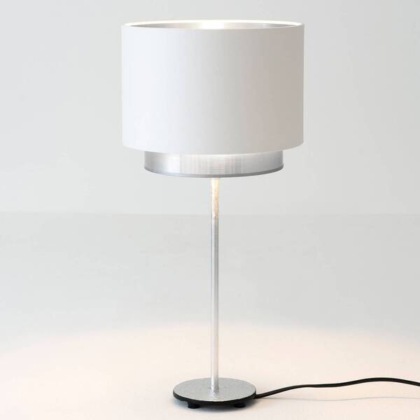 Holländer Lampa Stołowa Mattia, Biały/srebrny Jedwab Perla 