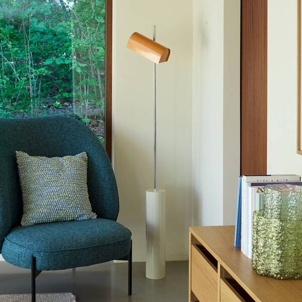  Hübsch Lampa Stojąca Led Reflector, Pomarańczowa, Wysokość 160 Cm, żelazo 