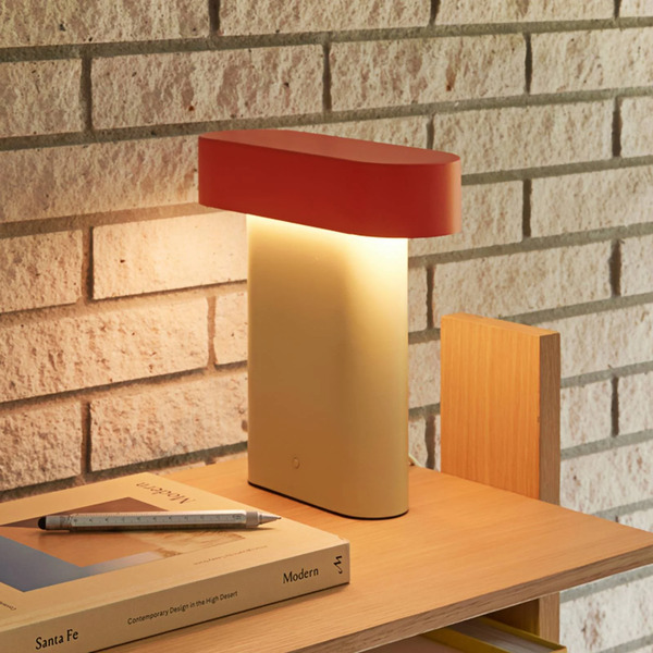  Hübsch Hübsch Lampa Stołowa Led Sleek, Jasnozielony/czerwony, żelazo, Pc 