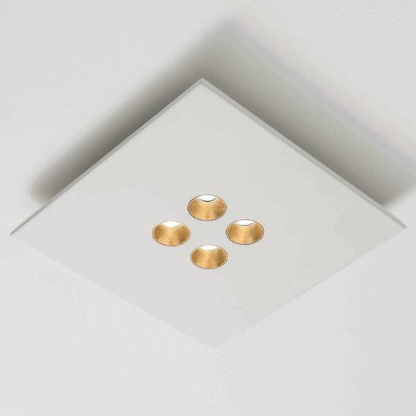  Icone Icone Confort - Lampa Sufitowa Led, Biało-złota 