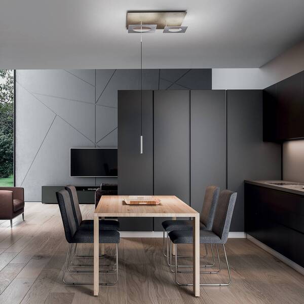  Icone Lampa Sufitowa Led Icone Petra Ecrú, Aluminium 