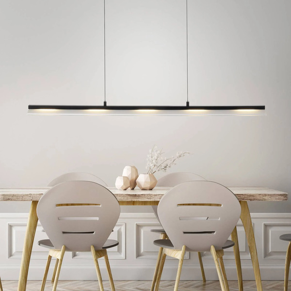  Just Light. Gmbh Just Light. Lampa Wisząca Led Nele, Czarna, żelazo, Szkło 