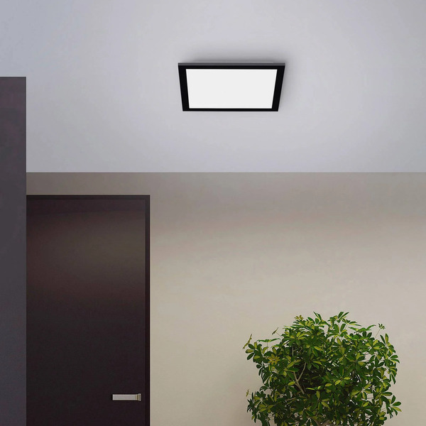  Just Light. Gmbh Lampa Sufitowa Led Flat, Cct, Czarna, 29 X 29 Cm 