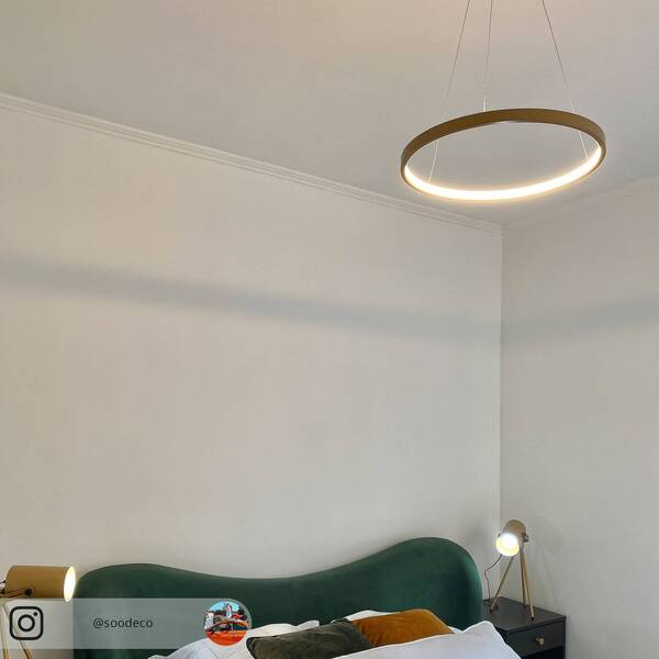  Just Light. Gmbh Lampa Wisząca Led Circle, Złota, ø 39 Cm 