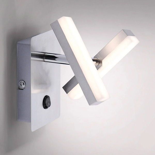  Just Light. Gmbh Prostokątna Lampa ścienna Led Rico, Dwupunktowa 