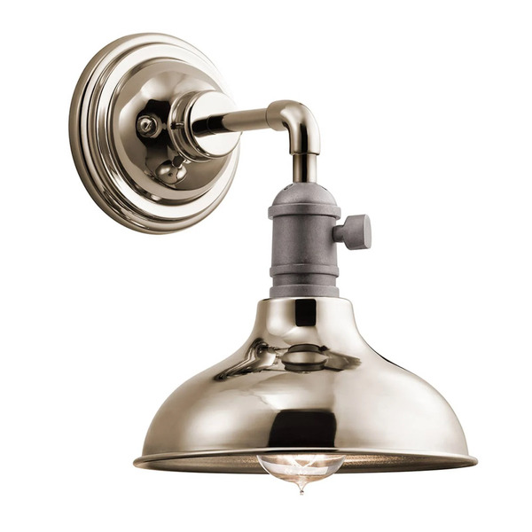  Kichler Lampa ścienna Cobson1 Nikiel Polerowany 