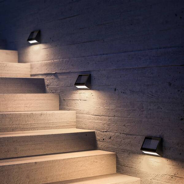  Klewe Klewe Led-solar-kinkiet Ecostep, Antracyt, 17 Cm, Ip65 