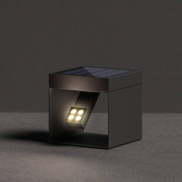  Klewe Klewe Led Solarny Reflektor Ogrodowy Alea Antracytowy 15 X 15 Cm Ip65 