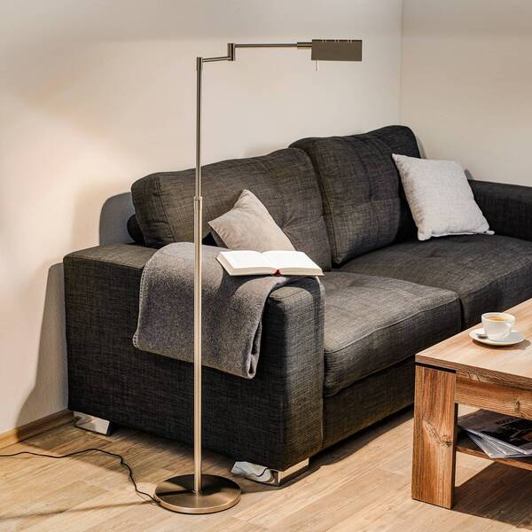  Knapstein Danuta - Regulowana Lampa Stojąca Led, Nikiel/mat 