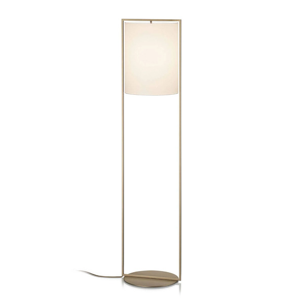  Knapstein Lampa Stojąca Alva, Efekt Brązu Klosz Biały 