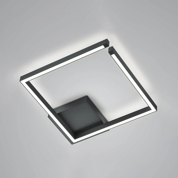  Knapstein Lampa Sufitowa Led Yoko, Góra/dół, 40x40 Cm, Czarna 