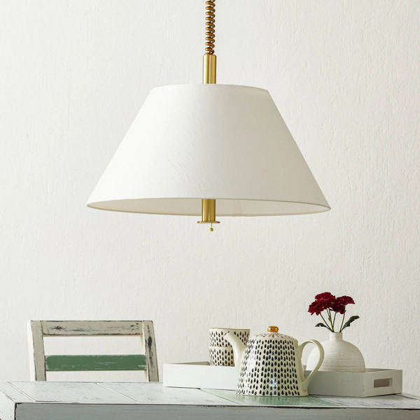  Knapstein Piękna Lampa Wisząca Rena, Klosz Biały 
