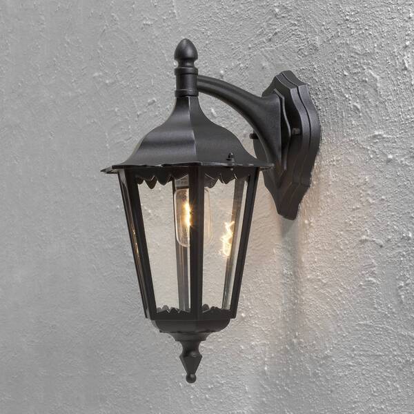  Konstsmide Kinkiet Zewnętrzny Firenze, Czarny, Oprawa Dolna, 48 Cm 