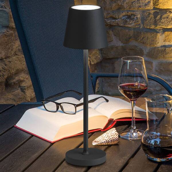  Lcd Lampa Stołowa Led 5099, Akumulator Ip54 ściemniany Grafitowy 