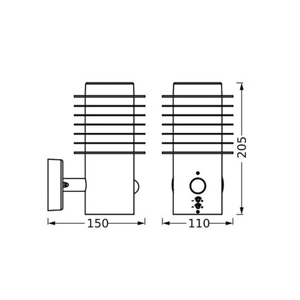  Ledvance Ledvance Kinkiet Led Endura Style Rondo Ciemnoszary Sensor 