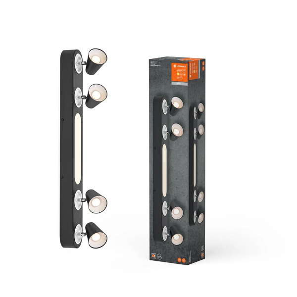  Ledvance Lampa Sufitowa Ledvance Neptune, 4 Spoty, Czarna 