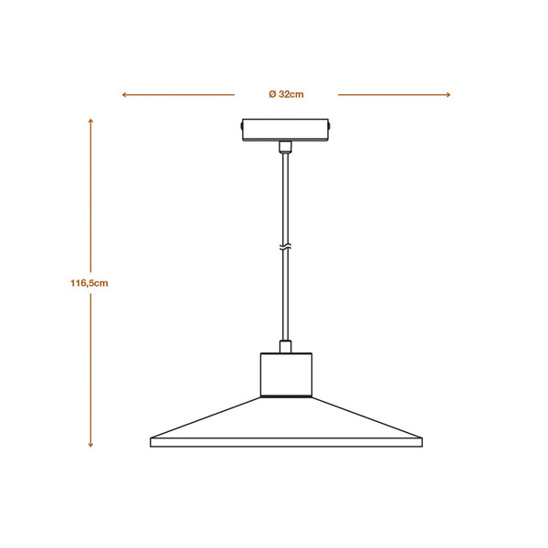  Ledvance Lampa Wisząca Ledvance Concrete Wood, ø 32 Cm, Beton, Szary 