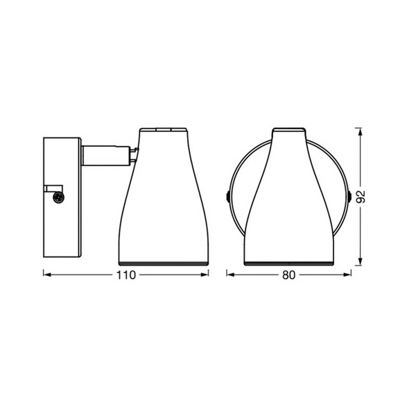  Ledvance Ledvance Pear Spot Led Gu10 1-pkt. Czarny 