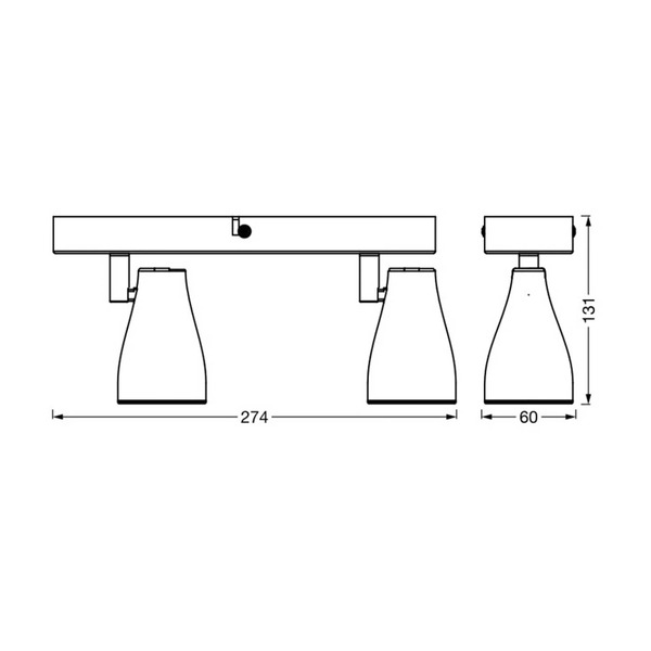  Ledvance Ledvance Pear Spot Led Gu10 2-pkt. Czarny 