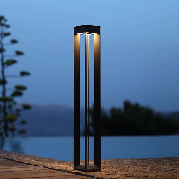  Les Jardins Lampa Solarna Led Borne, Czujnik 90 Cm, Szara 