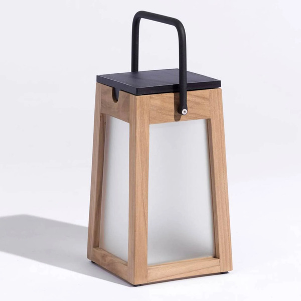  Les Jardins Latarnia Solarna Led Tecka Przenośna, Teak 25 Cm 