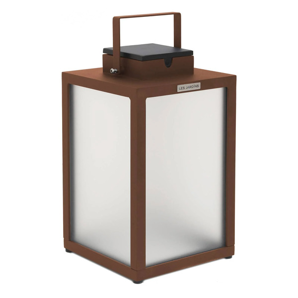 Les Jardins Latarnia Solarna Led Tradition, Corten, Wysokość 40 Cm 