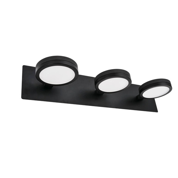  Lightme Lightme Oświetlenie Lustra Led Aqua 3-pkt. Czarne 