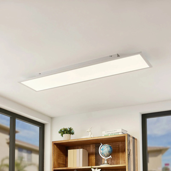  Lindby Panel Led Quais, 30 X 120 Cm, Biały, Aluminium, 4000k 