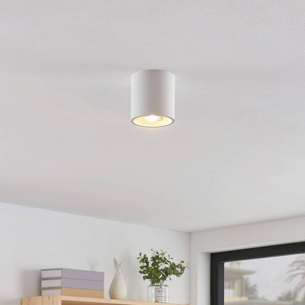  Lindby Lindby Parvin Aluminiowy Downlight, Okrągły, Biały 