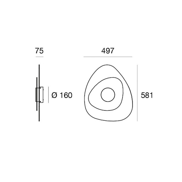 Linea Light Kinkiet Led Joint_w, Owalny, 58 Cm, Biały, Metalowy 