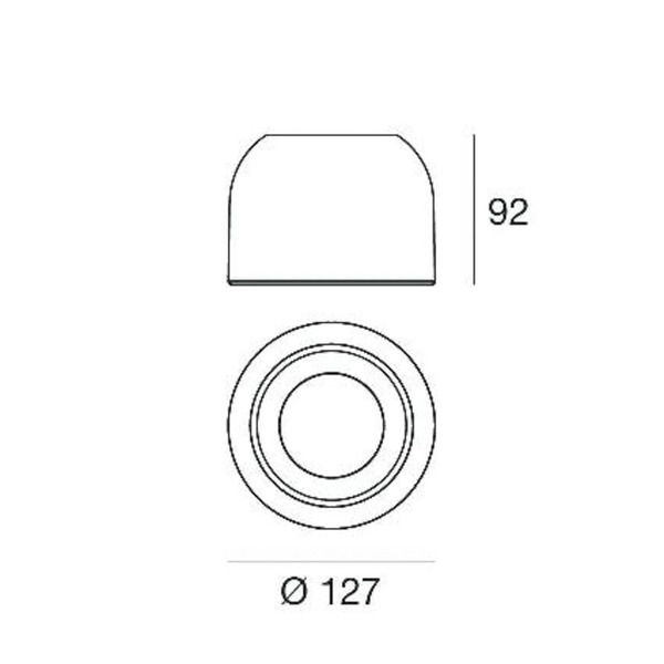  Linea Light Outlook S Downlight Led, Biały, Aluminium, Szkło, ściemniany 