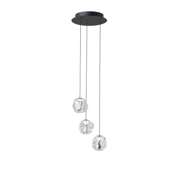  Loom Design Loom Design Lampa Wisząca Led Ice Ball 3, Przezroczysta, Akrylowa 